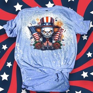 Pennywise 4th of July bleach effect shirt